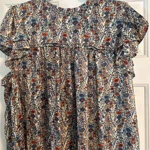 Rose & Olive Floral Print Blouse